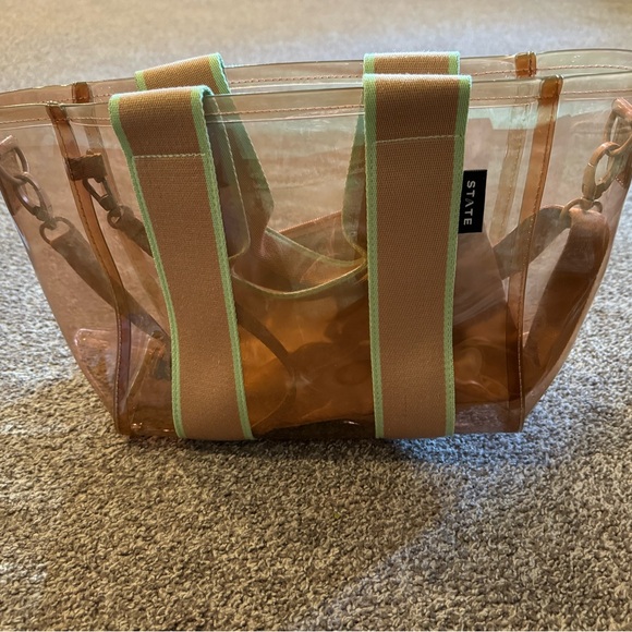 1. State Handbags - 1. State Transparent Brown Crossbody Bag